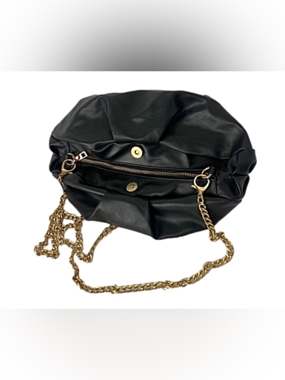 L.A.EXPRESS - Purse with Gold chain Black Chain-Handle Shoulder Bag